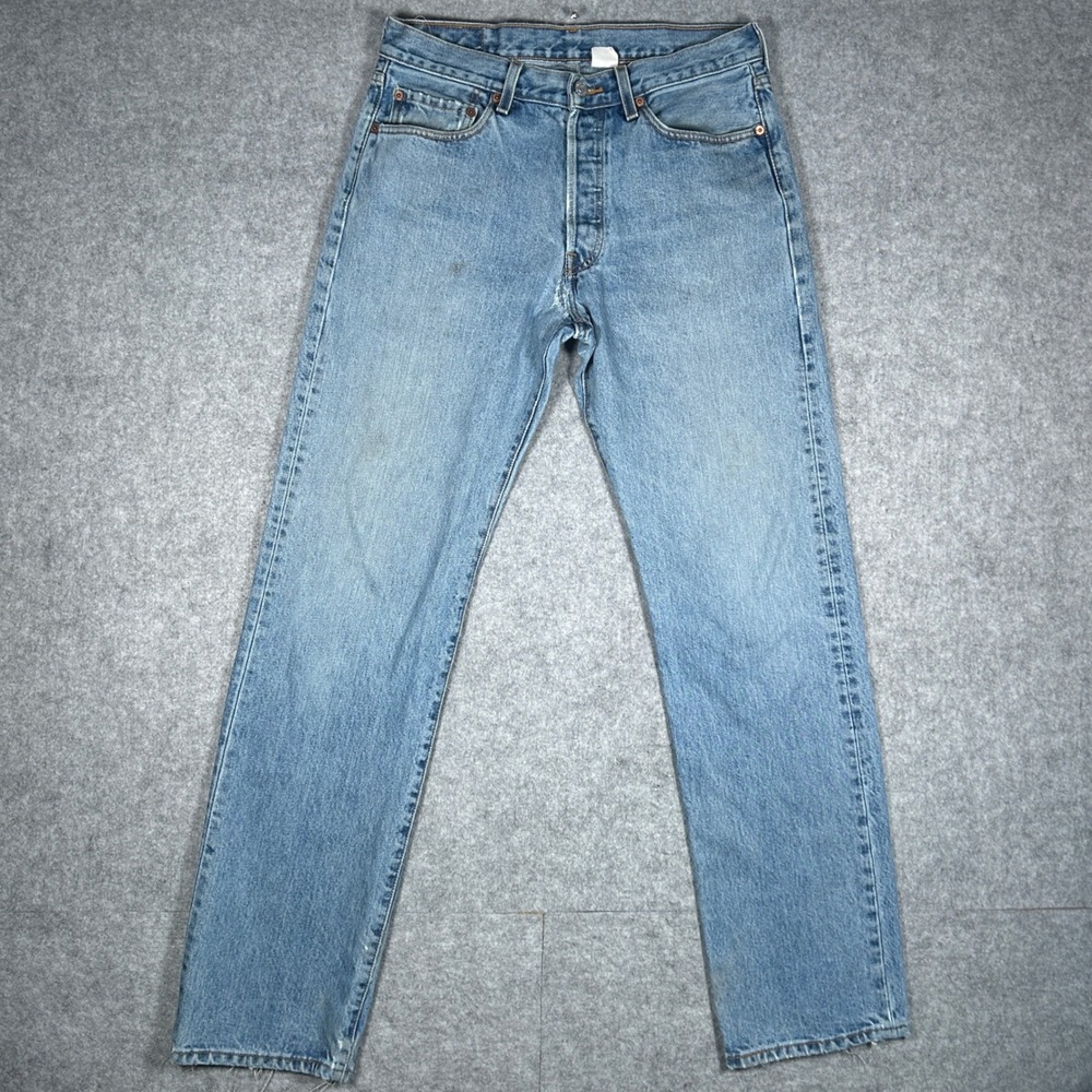 Vintage Levi's 501 Denim Jeans Mens 33x32(30x32) Blue Original Fit Straight 90s